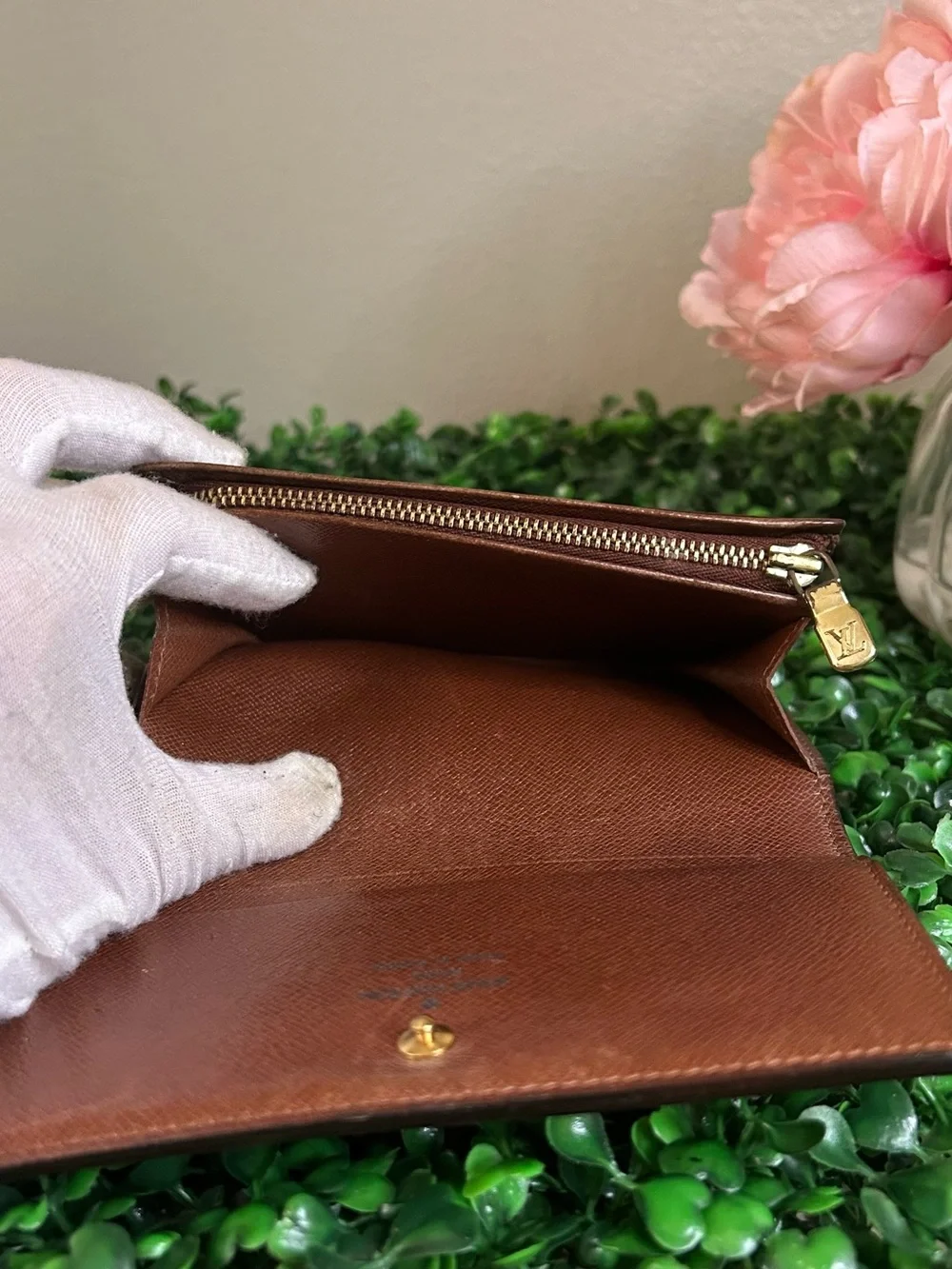 Louis Vuitton Monogram Vintage Portefeuille Trésor Bifold or Wallet on Chain